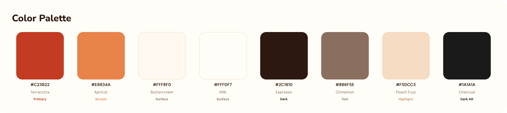 Lenti color palette